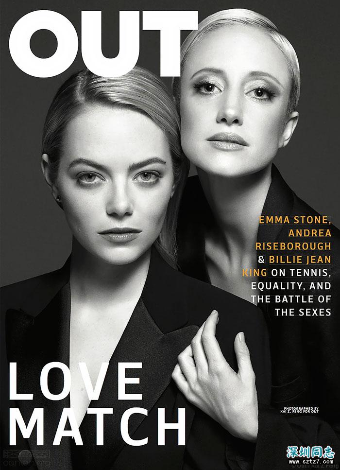 “石头姐”艾玛·斯通登上LGBT杂志封面