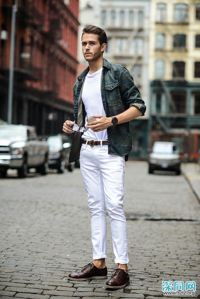 能穿好白色裤子的男人，型男魅力势不可挡！
